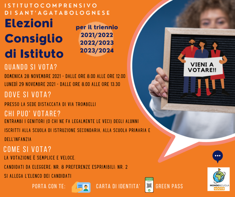 Votazioni Consiglio di Istituto per il triennio 2021/22 2022/23 2023/24 Mondo scuola 40019
